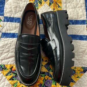 Franco Sarto 10 Patent Lug Sole Loafer Platform Cassandrara Balin